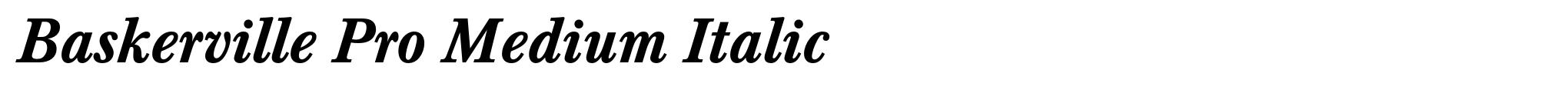 Baskerville Pro Medium Italic image